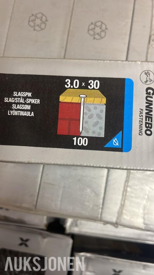 nytt - Gunnebo spiker/festemateriale - 570 pk